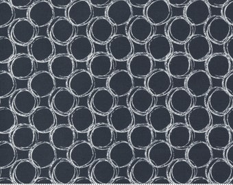 Moda Fabrics | 18213 26 | The Lookout | Jen Kingwell | Washed Black  | Dots | Fat Quarter | Yardage S