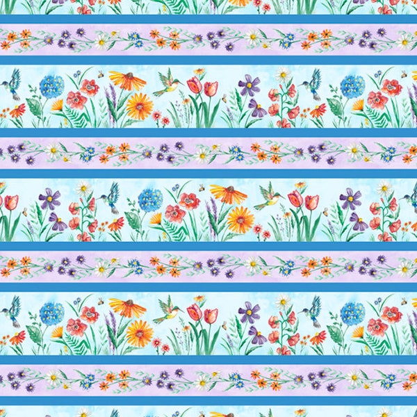 Fanciful Flight | Repeating Stripe Multi | 11170-447 | Fat Quarters | Yardage