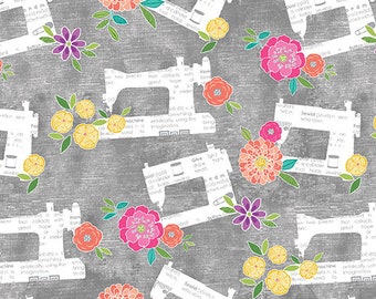 Sew Bloom | Cherry Guidry | 1308513 | Bind With Dreams | Grey | Yardage and Fat Quarters