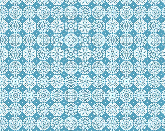 Cozy Winter | 13148P55 | Medallion Flakes | Blue | Benartex | Fat Quarter and Quarter Yard Cuts