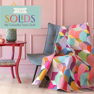 Tilda Colourful Town Quilt Kit | Tilda Solids | 57.5&quot; x 72.5&quot;