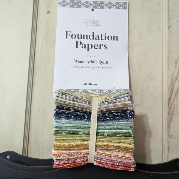 Jen Kingwell | Wensleydale Quilt Kit | Foundation paper and (62) 6-1/4" strips