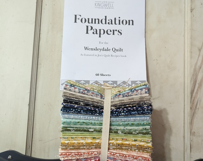 Jen Kingwell | Wensleydale Quilt Kit | Foundation paper and (62) 6-1/4" strips