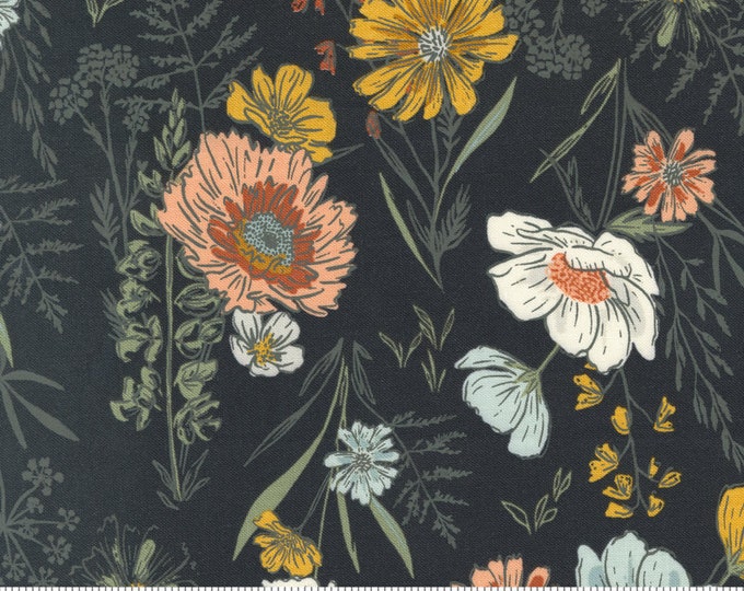 Moda | Woodlands and Wildflowers | 45580 19 | Charcoal | Fancy That Design House | Fat Quarters | Yardage