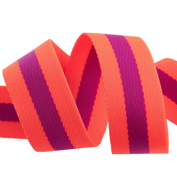 Tula Webbing: Watermelon and Plum - 1.5 inch Tula Webbing: Watermelon and Plum - 1.5 inch