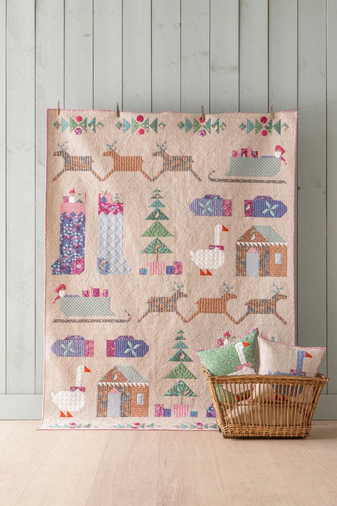 Tilda Hibernation Happy Holidays Quilt Beige Quilt Kit Etsy