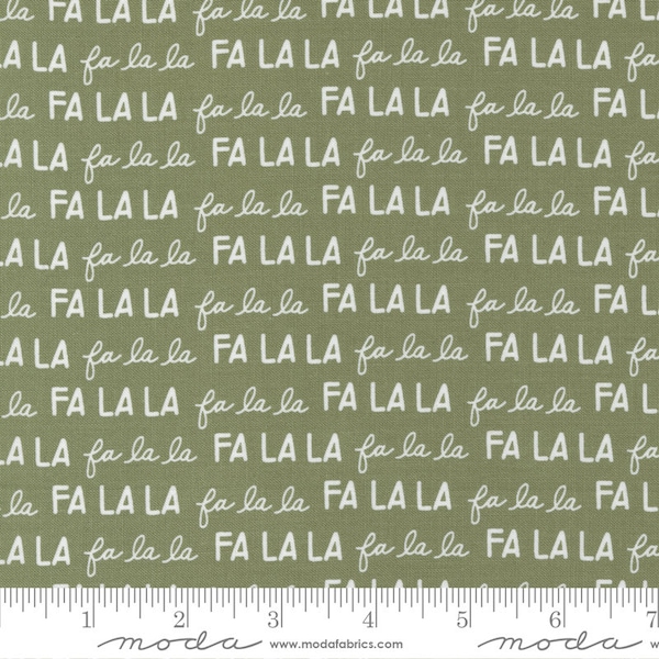 Moda | Christmas Eve | Lella Boutique | 5184 15 | Pine | Fa La La | Fat Quarters | Yardage