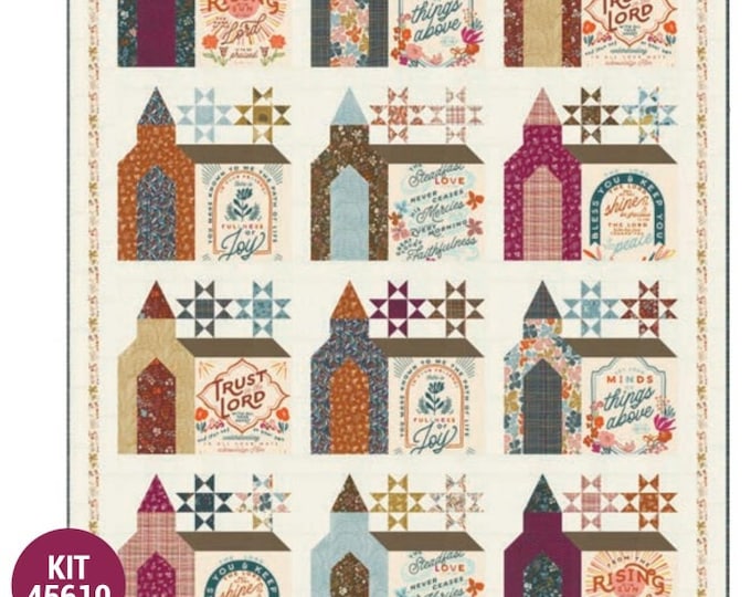 Reservation | Fancy That Design House | Things Above | Firm Foundations Boxed Quilt Kit | 68 x 88