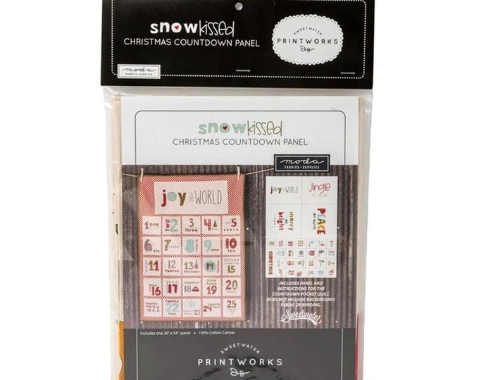 Snowkissed Panel | 55588 11P | Cotton Canvas Panel by Sweetwater | 36in x 58in | Advent Calender Project Panel | Christmas