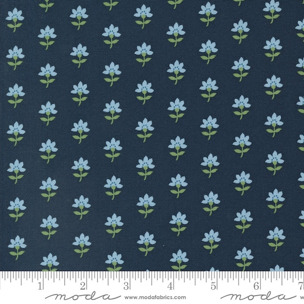 Moda Fabrics | Shoreline | 55301 14 | Navy | Fat Quarters | Yardage