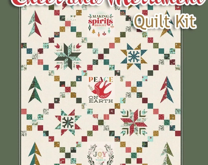 SALE | Cheer and Merriment Quilt Kit | Stephanie Sliwinski | 58"x66" | Ships in decorative box