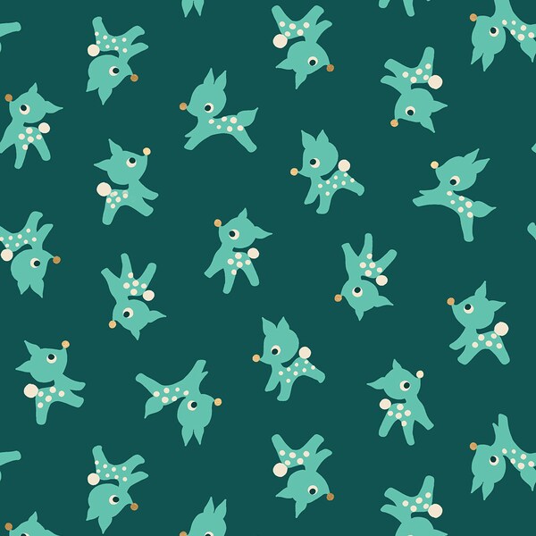 Ruby Star | Jolly Darlings | RS5085 14M | Pine | Metallic | Fat Quarters or Yardage X