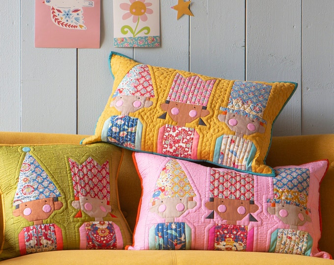 Tilda | My Party Trio Cushion | 16in x 24.5in | Choose your color Pink or Mustard