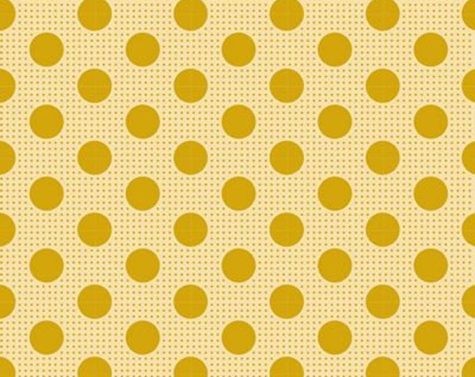 Tilda | Medium Dots | 130029 | Flaxen Yellow | Fat Quarters | Yardage