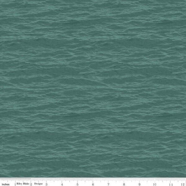 Riley Blake | Fish and Fowl | C8731 | Teal | Water | Fat Quarter | Yardage