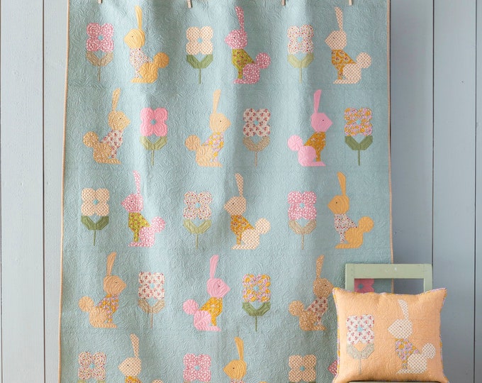 Pre-Order | Tilda | Creating Memories | Spring Hare Quilt Kit | 55 x 69 | Backing Available | Ships in June