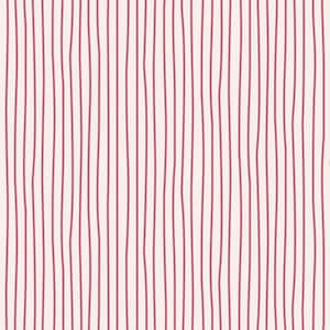 May include: A seamless pattern of thin, wavy, vertical lines in a pale pink color on a white background.