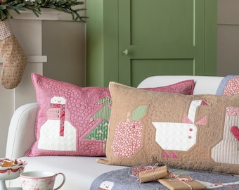 Tilda | Creating Memories | Winter Pillow Kit | 15.5 x 27.5 | Backing and Buttons Included | Brown or Red