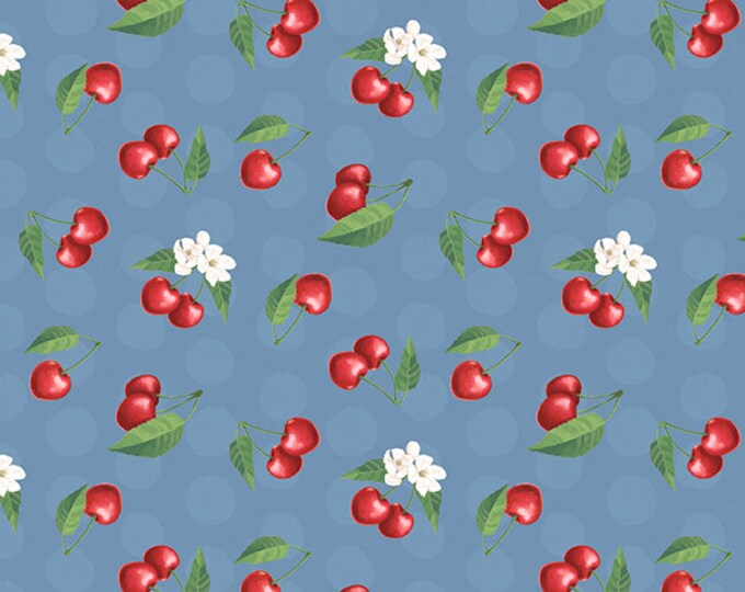 Fresh and Sweet | Cherry Toss Blue | 88648-437 | Wilmington | Fat Quarters | Yardage