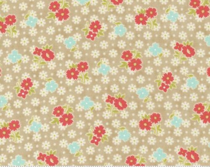 Stitched  | 20432 16 | Pebble | Bloomers Floral Small | Fat Quarters | Yardage