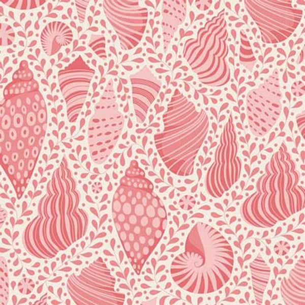 Tilda | Cotton Beach | 110024 | Blenders Beach Shells | Coral | Fat Quarter and Yardage