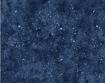 Wilmington | 108" Wide Backing | Spatter | Dark Blue | 7127 444 | Sold by the Half Yard