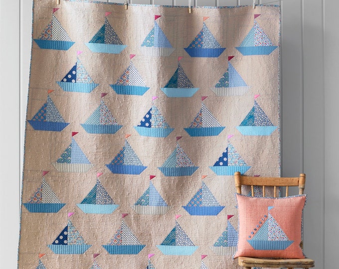 Pre-Order | Tilda | Creating Memories | Sail Boat Quilt Kit | 56 x 68 | Backing Available | Ships in June