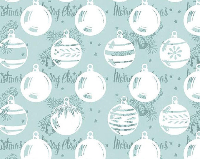 Riley Blake | All About Christmas | C10799 | Blue | Ornaments | Fat Quarter | Yardage