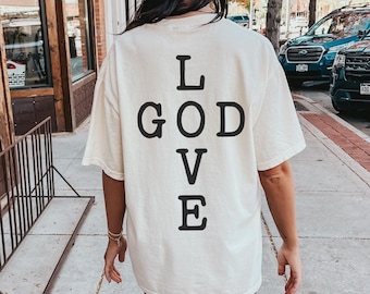 Comfort Colors Christian Shirt, Bible Verse Gifts for Her, Religious Apparel, Faith Based Tshirt for Women, Jesus Cross Tee, God is Good