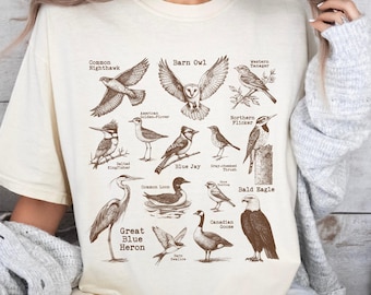 Comfort Colors Bird Lover Shirt, Birding Apparel, Birdwatchers Gift, Funny Bird Watcher T-Shirt, Twitcher Nature Tshirt, Backyard Bird Tee