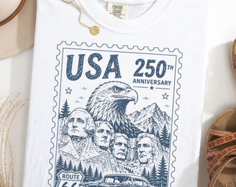 Comfort Colors America 250 Shirt, Patriotic Eagle Tee, Independence Day TShirt, 1776 2026 USA Shirt, Retro 4th Of July Graphic Tee Gift