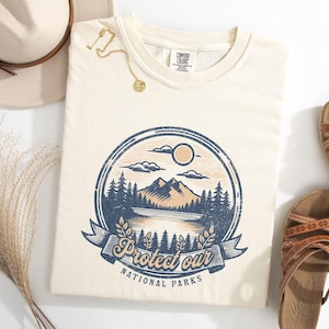 Comfort Colors Protect Our National Parks Shirt, Park Lover Shirt, Nature Lover Gift, Conservation Gift, Granola Girl Shirt, Wildlife Shirt