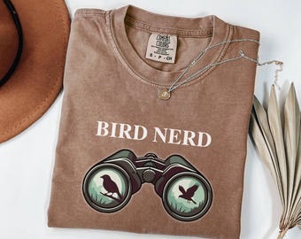 Comfort Colors Bird Nerd Shirt, Birds Lovers Tshirt, Funny Bird Watcher Gift for Her, Birding Apparel, Twitcher T Shirt, Nature Lover Tee