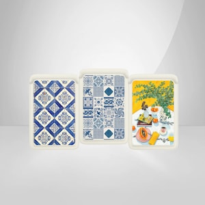 Cartera Magsafe de porcelana Azulejo, Cartera Magnética de Azulejo Azul Compatible con iPhone 15, iPhone 14, iPhone 13 SE Pro Max Plus