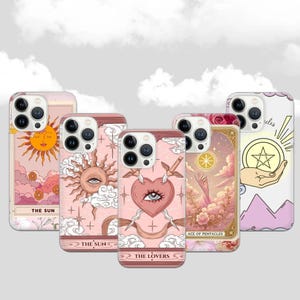 Funda para teléfono con cartas esotéricas y tarot para iPhone 16e, 15, 14, 13, 12, 11, Google Pixel 9 Pro, 8, 7A, Samsung S25 edge, S24 FE, A71, A3