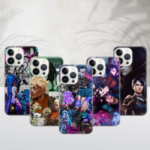 Custodia per telefono estetica arcana Jinx Game Cover per iPhone 16 Pro, 15, 14, 13, 12, 11, Google Pixel 9 Pro, 8, 7A, Samsung Galaxy S24 fe, A16, A