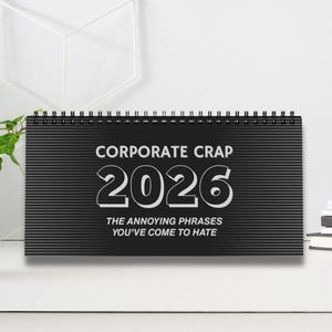 Funny Desk Calendar 2026 – Corporate Jargon Office Desk Decor, Cubicle Decor, Yearly Calendar, Corporate Gifts, Funny Calendar for Work