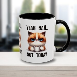 Funny Cat Coffee Mug, Large Coffee Mug, Funny Good Morning Coffee Mug, Cat Owner Gift