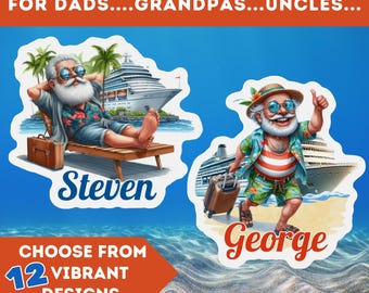 Cruise Name Magnets: Personalized Grandpa, Dad, Uncle Magnetic Cruise Sign