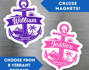 Cruise Door Magnets: Personalized Anchor Cruise Magnetic Sign