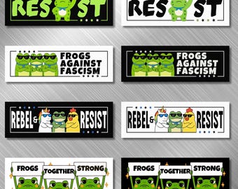 Resistance Stickers, Abolish ICE Magnet, Anti-Fascism Car Bumper Magnets