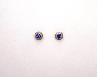 Matisse Shape Blue Stud Earrings