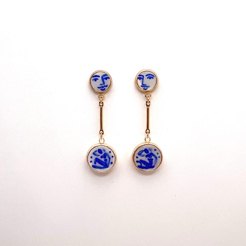 Blue - Matisse Cut Out Earrings