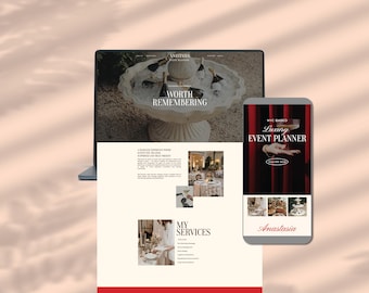 Luxury Showit Website Template for Event Planners | Elegant, Modern, High-End Design