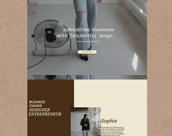 Neutral Modern Showit Website Template | Clean & Professional Design for Entrepreneurs, Coaches and Service Providers