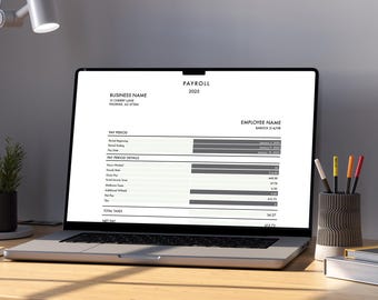 PAYROLL BOOKKEEPING for small business employee pay period calculation excel numbers spreadsheet editable