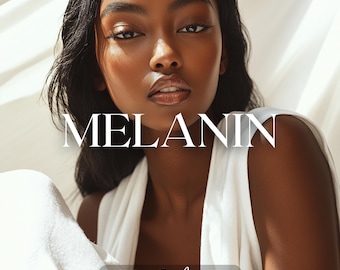 Melanin Skincare Stock Photos – Faceless with MRR & PLR (140+ Bundle)