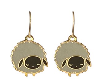 Sheep Earrings - 14k Gold Filled Ear Wires