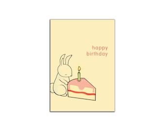 Bunny Birthday Card - Made In Toronto