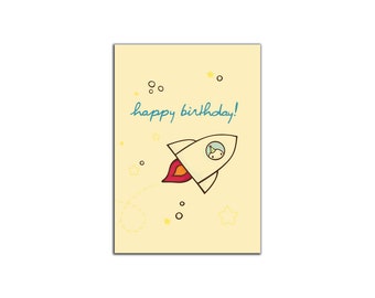 Rocket Man Birthday Card - Made In Toronto